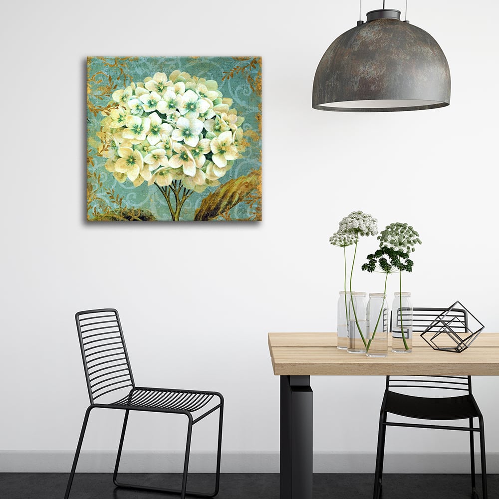 Tableau impression sur toile hortensia 60x60cm - Maisons du Monde