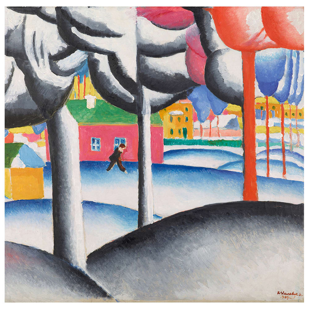 Cuadro lienzo - Paisaje de Invierno - Kazimir Malevich - cm. 60x60
