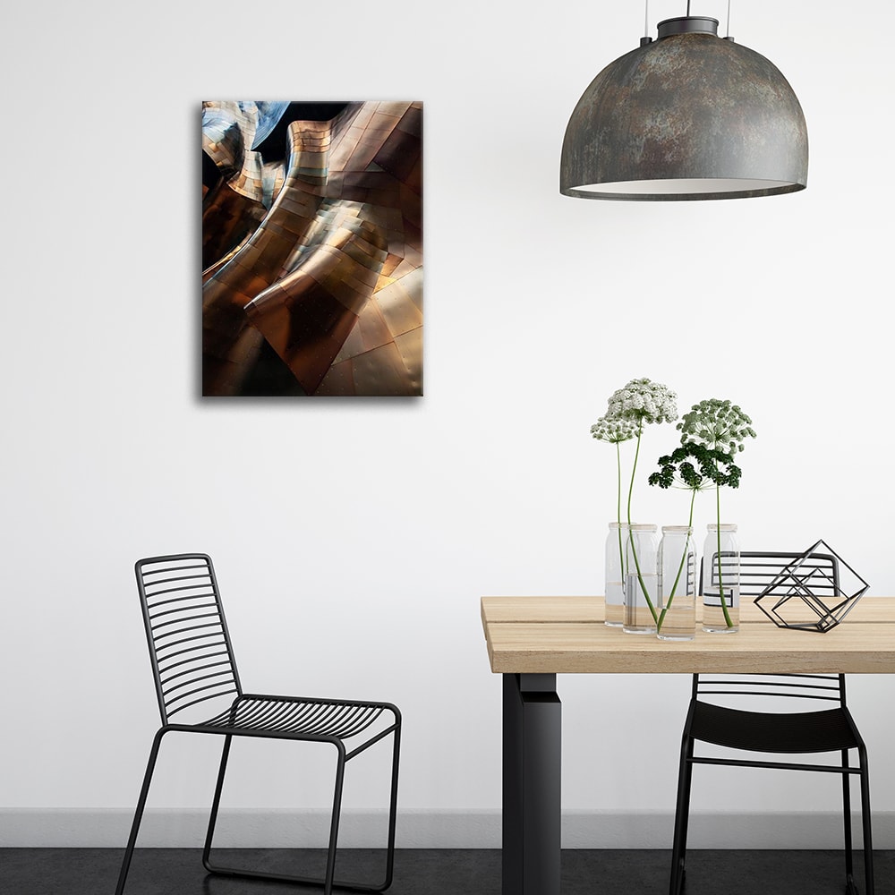 Stampa su tela - Contorsioni metalliche cm. 50x70 - Legendarte