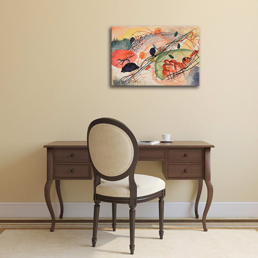 Tableau impression sur toile aquarelle 6 Wassily Kandinsky 80x100cm — vue 3