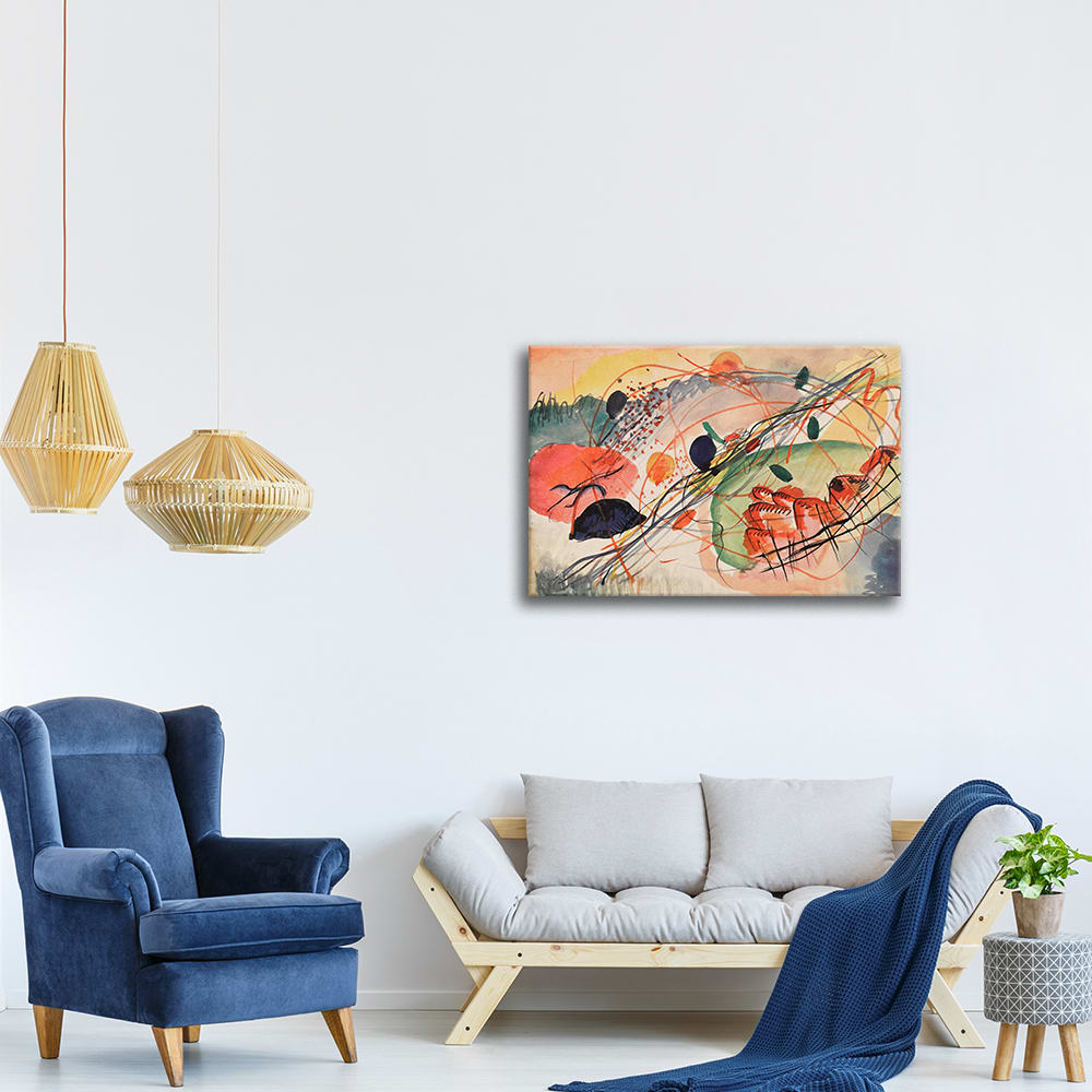Tableau impression sur toile aquarelle 6 Wassily Kandinsky 80x100cm — vue 4