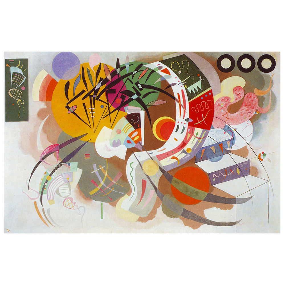 Tableau courbe dominante Wassily Kandinsky 60x90cm