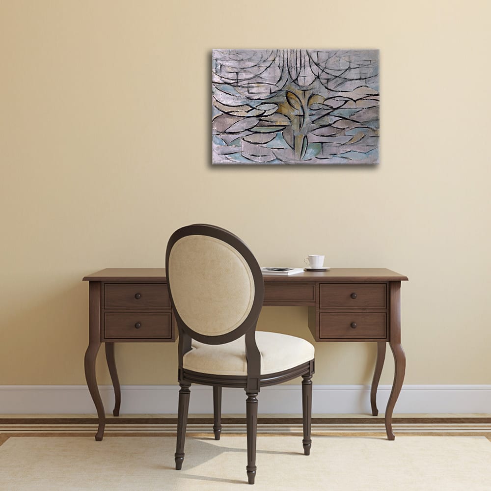 Tableau pommier en fleur Piet Mondrian 80x110cm