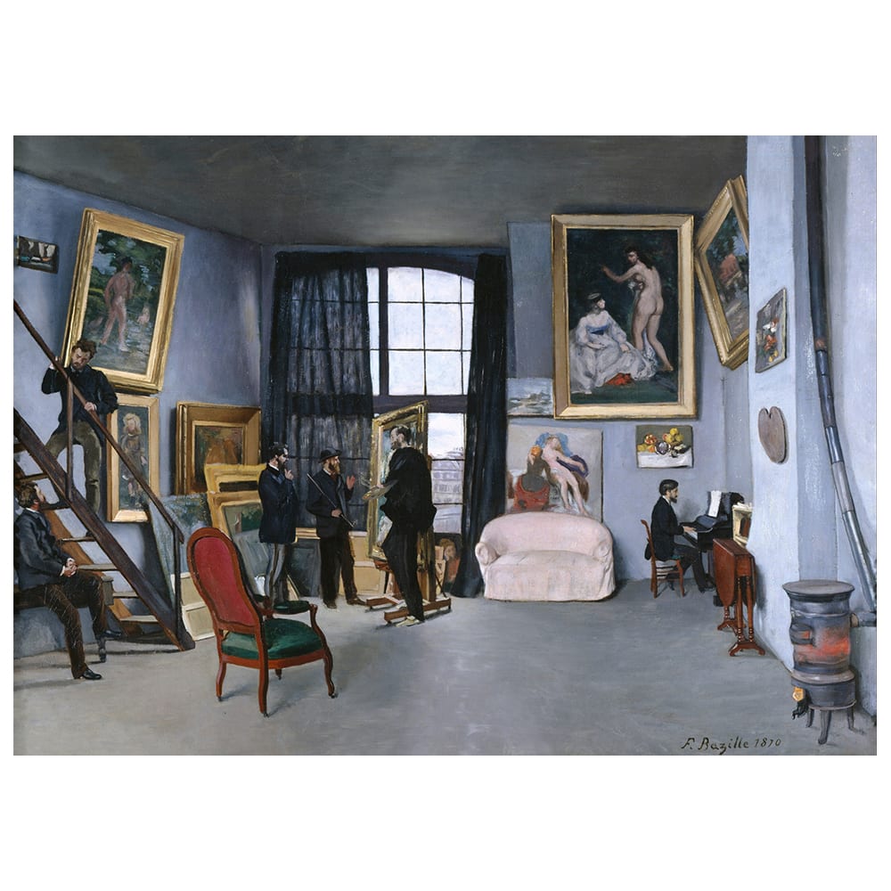 Stampa su tela - L'Atelier Di Bazille - Frédéric Bazille cm. 50x80 - Multicolore - PES - Poliestere