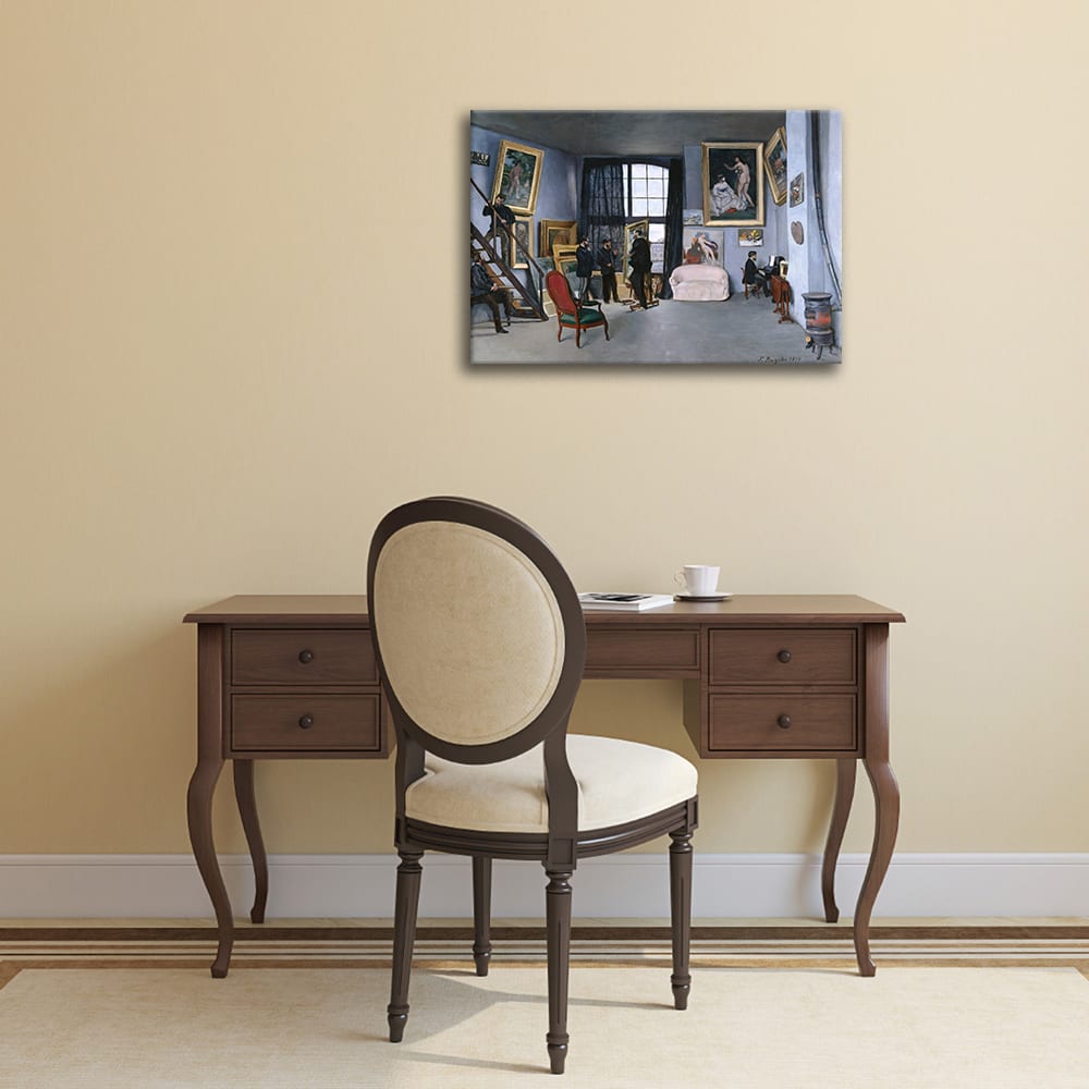 Stampa su tela - L'Atelier Di Bazille - Frédéric Bazille cm.