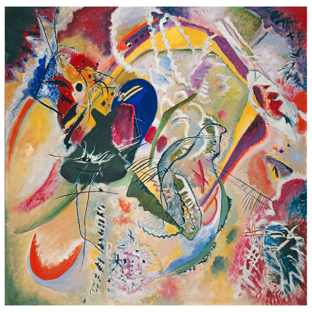 Stampa su tela - Improvvisazione 35 - Wassily Kandinsky cm. 50x50 - Multicolore - PES - Poliestere