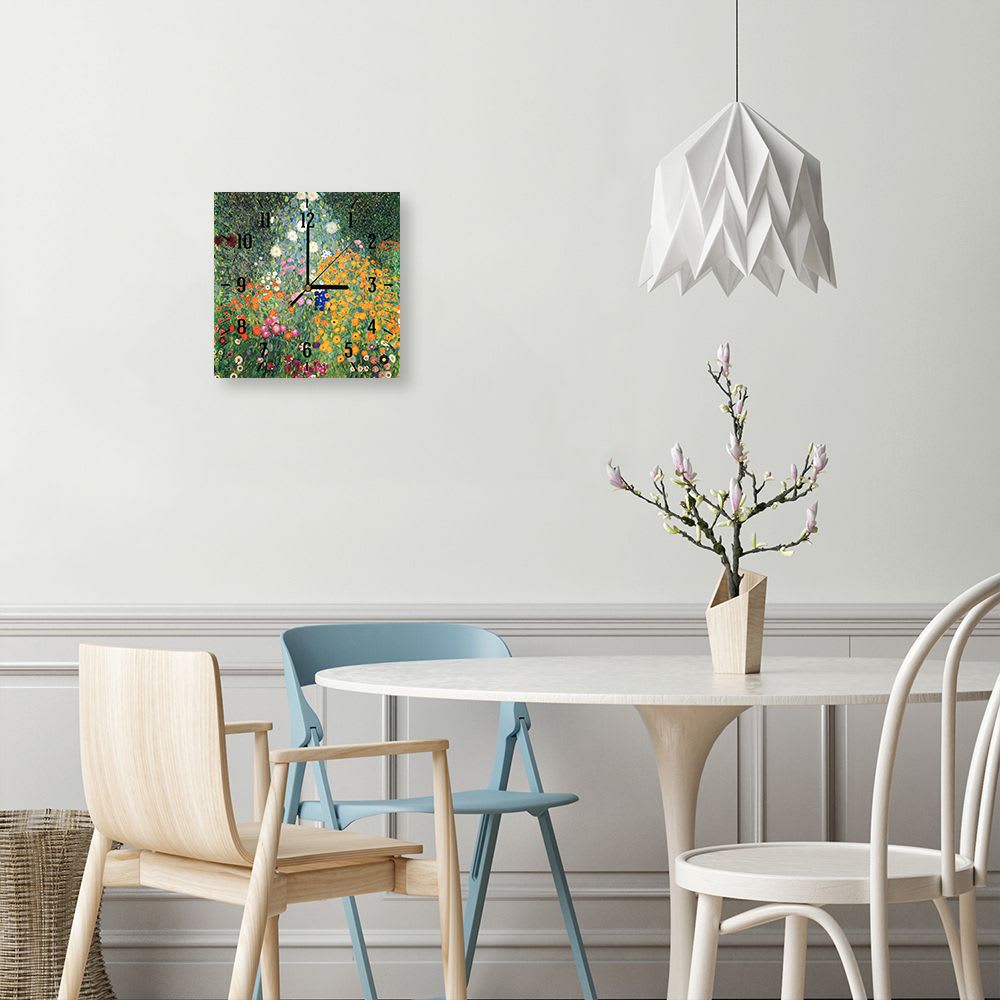 Orologio murale - Giardino fiorito - Gustav Klimt cm. 30x30 -