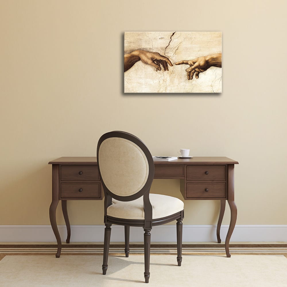 Tableau La Création d'Adam-Détail Michelangelo Buonarroti 80x120cm