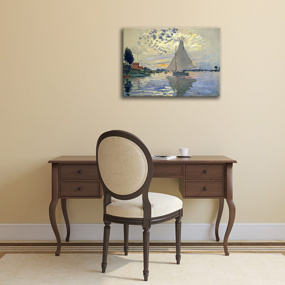 Barca A Vela A Le Petit Gennevilliers - Claude Monet cm. 50x70 -