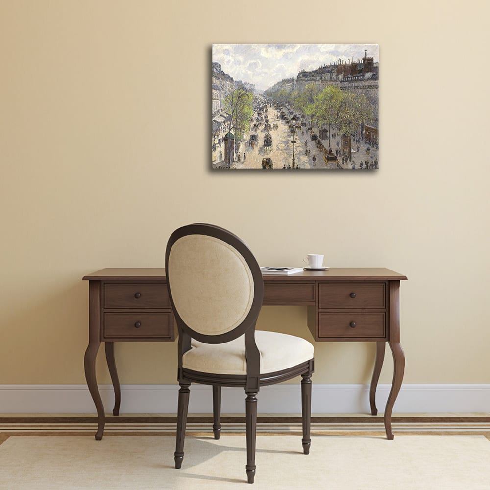 Stampa su tela - Boulevard Montmartre - Camille Pissarro cm.