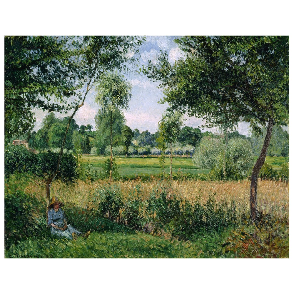 Tableau effet de lumière du soleil au matin C. Pissarro 60x80cm