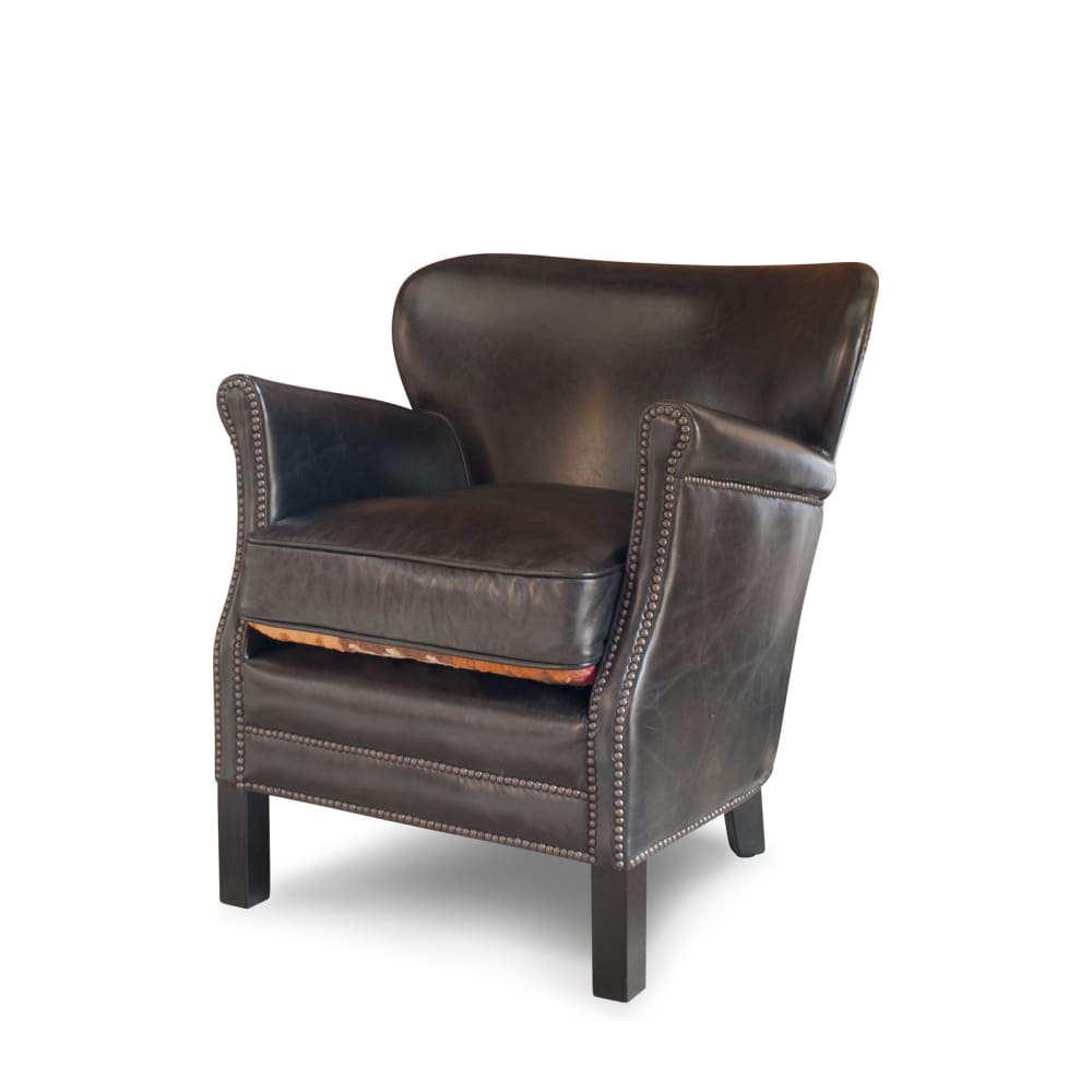 Fauteuil en cuir marron