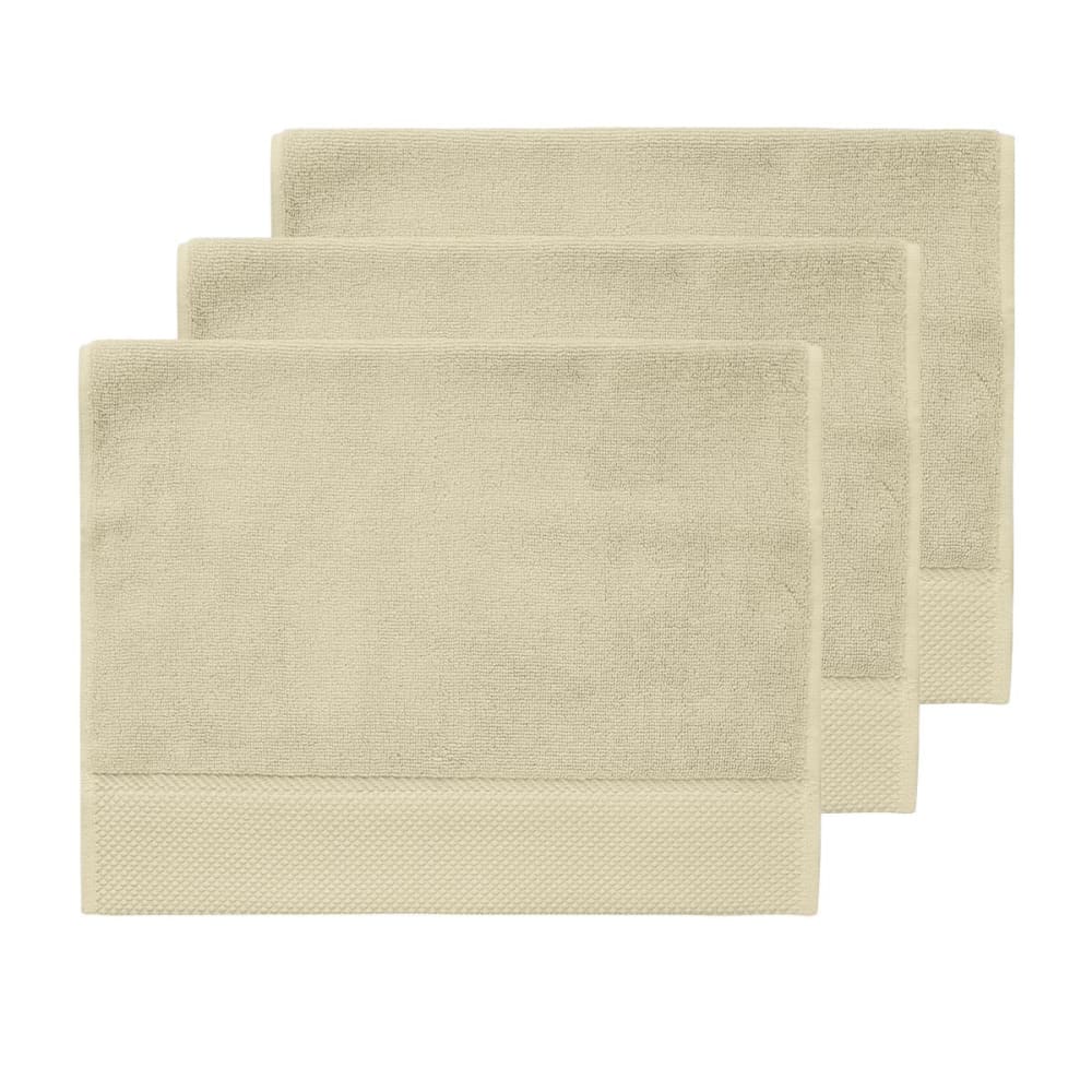 3 grandes serviettes invité 560 g/m² ficelle 40x60 cm