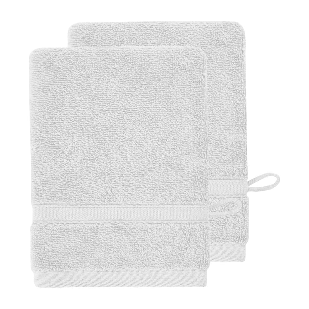 2 gants en coton bio Blanc 16x22 cm