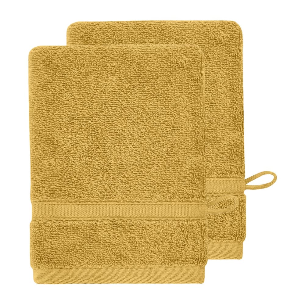 2 gants en coton bio Miel 16x22 cm