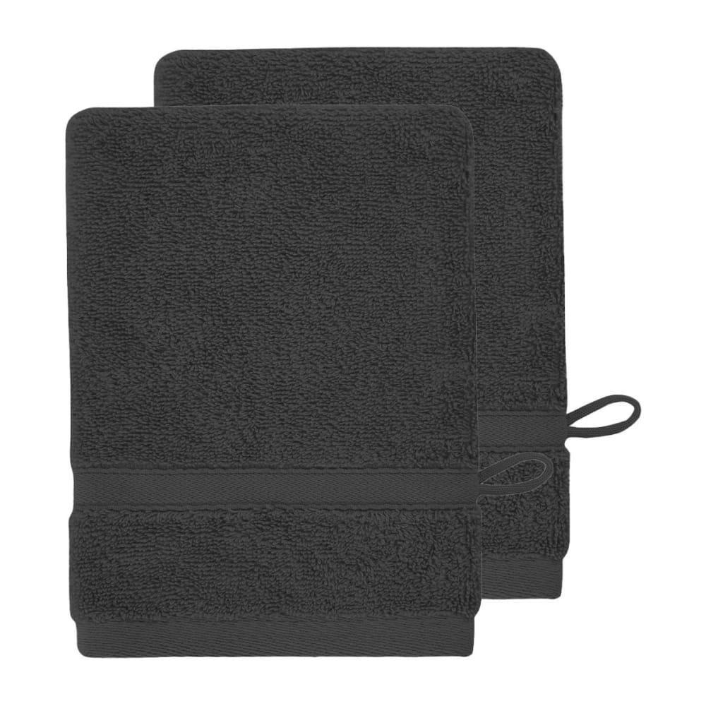 2 gants en coton bio Carbone 16x22 cm