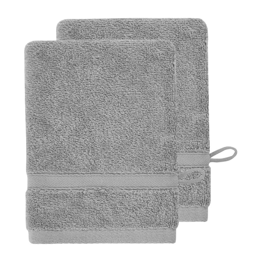2 gants en coton bio Gris Perle 16x22 cm