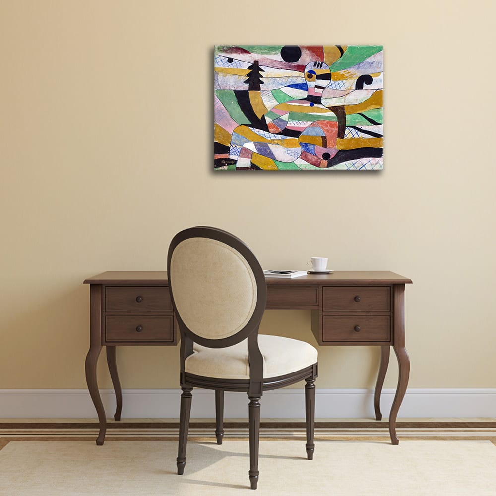 Tableau impression sur toile Femme au réveil Paul Klee 60x80cm