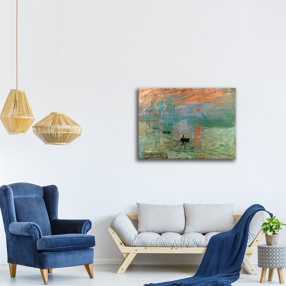 Tableau impression soleil levant Claude Monet 40x50cm — vue 4