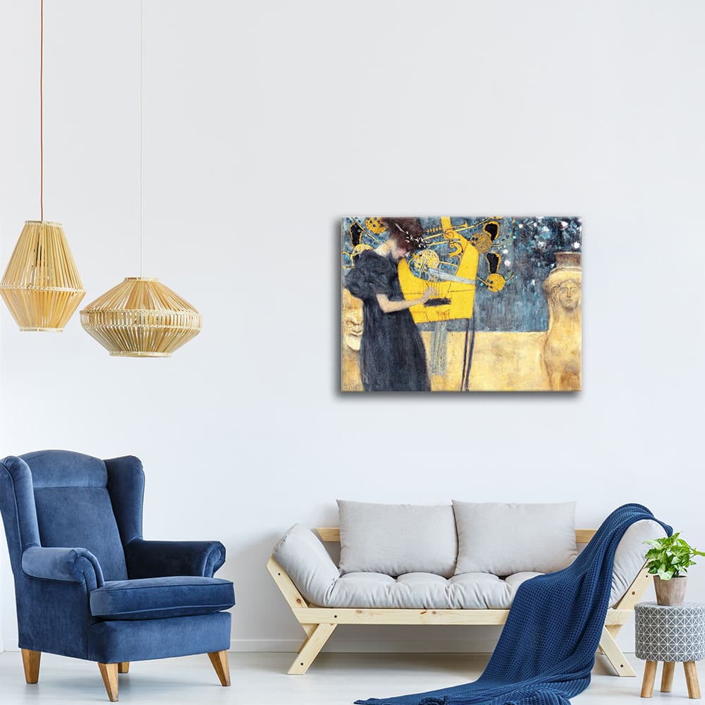 Tableau impression sur toile Musique Gustav Klimt 50x60cm — vue 3