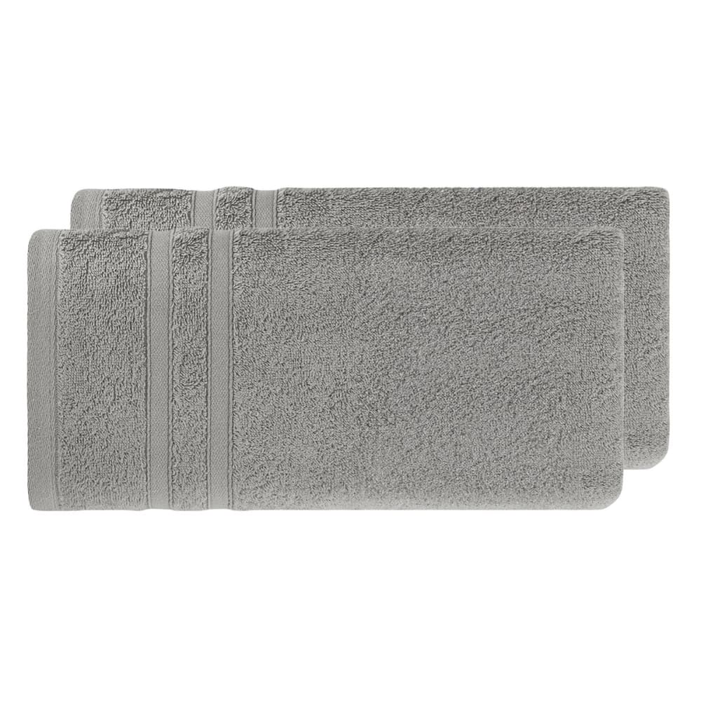 2 serviettes en coton bio gris perle 50x100 cm - Maisons du Monde