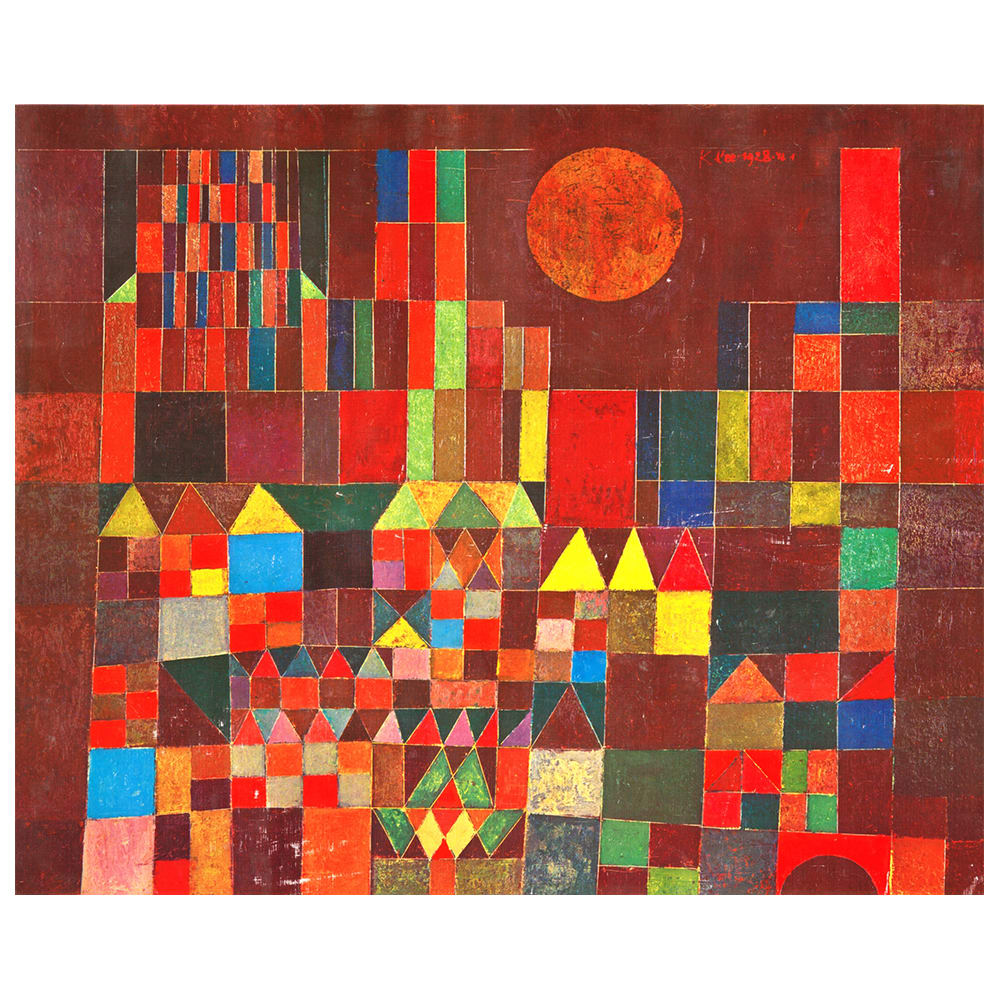 Burg Und Sonne (Castillo y Sol) - Paul Klee - cm. 80x100