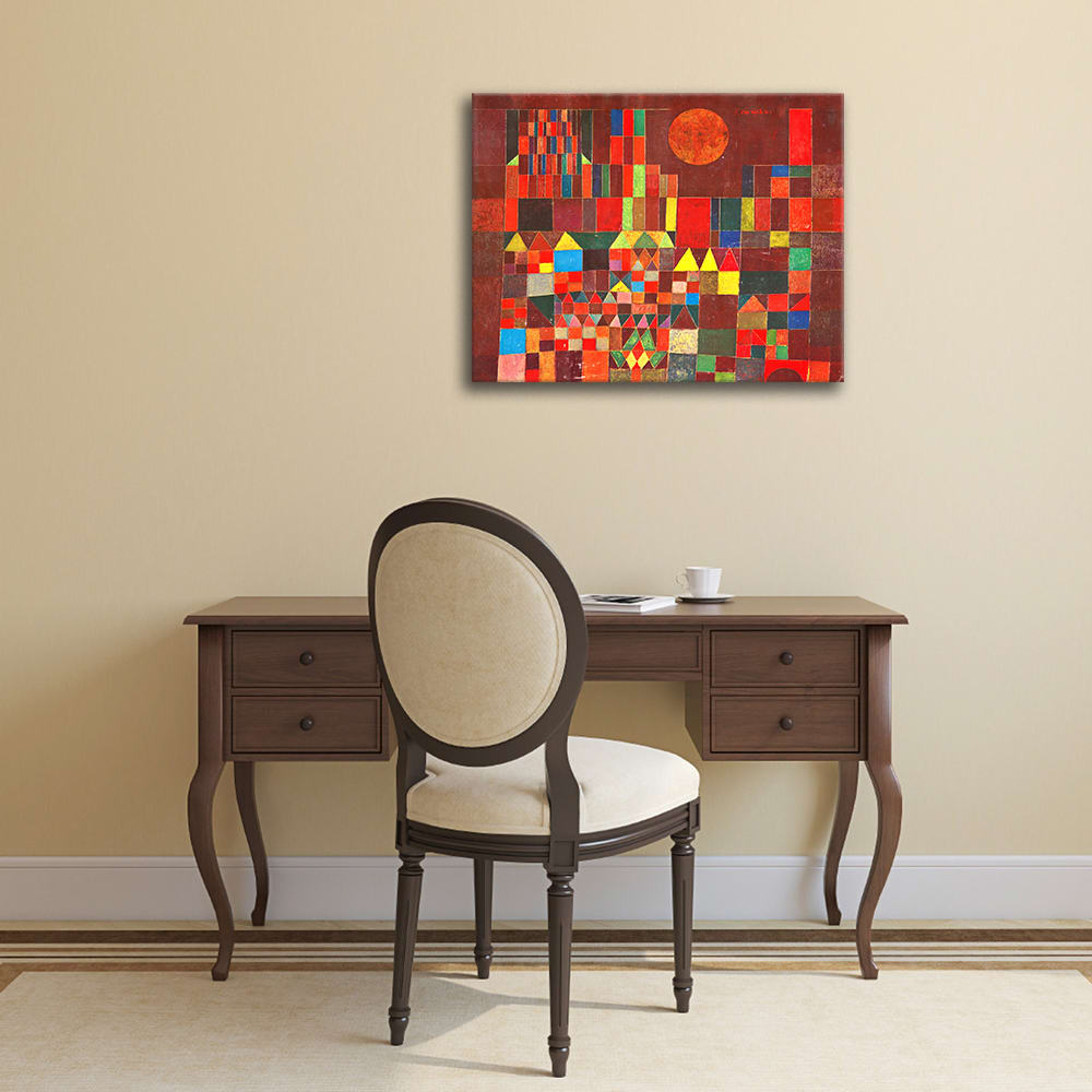 Tableau Burg Und Sonne (Château et Soleil) Paul Klee 80x100cm