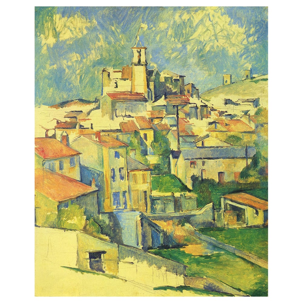 Tableau impression sur toile Gardanne Paul Cézanne 80x100cm