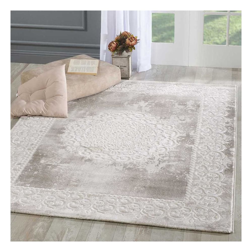 Tapis oriental motif ethnique, idéal pour un salon, beige 300x400 - Maisons du Monde