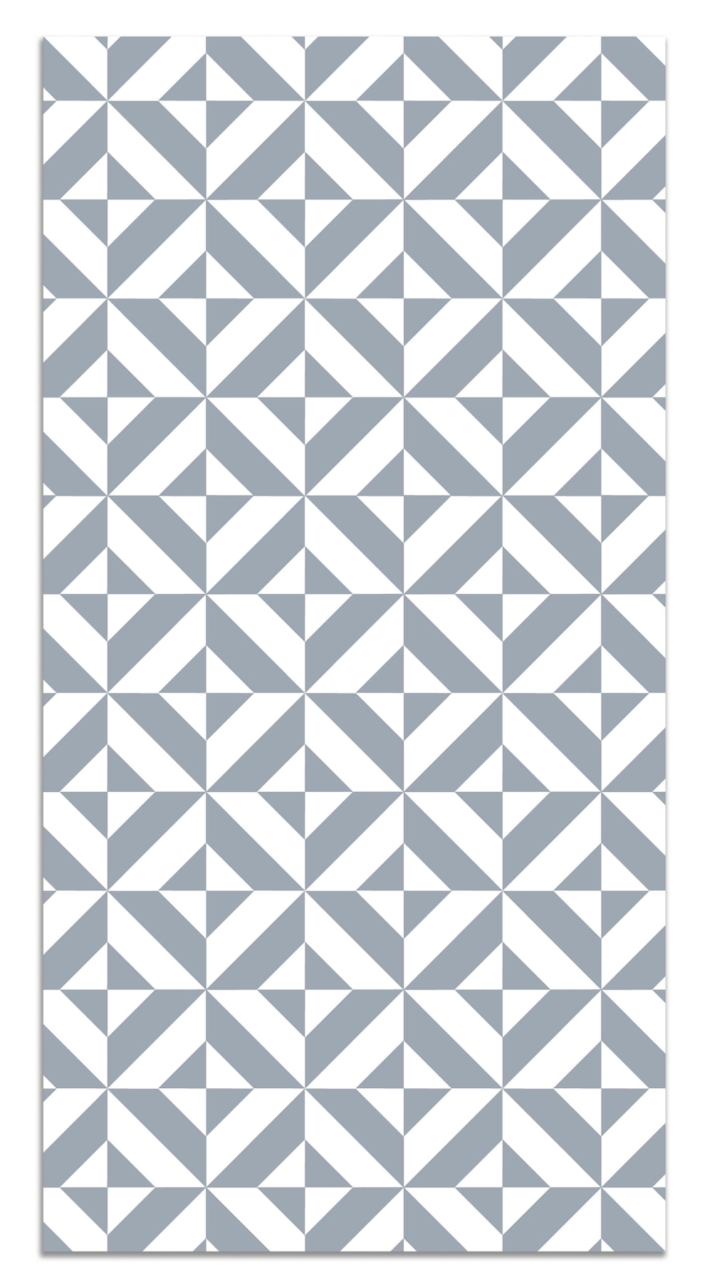 Alfombra vinílica geometría azul 100x140 cm