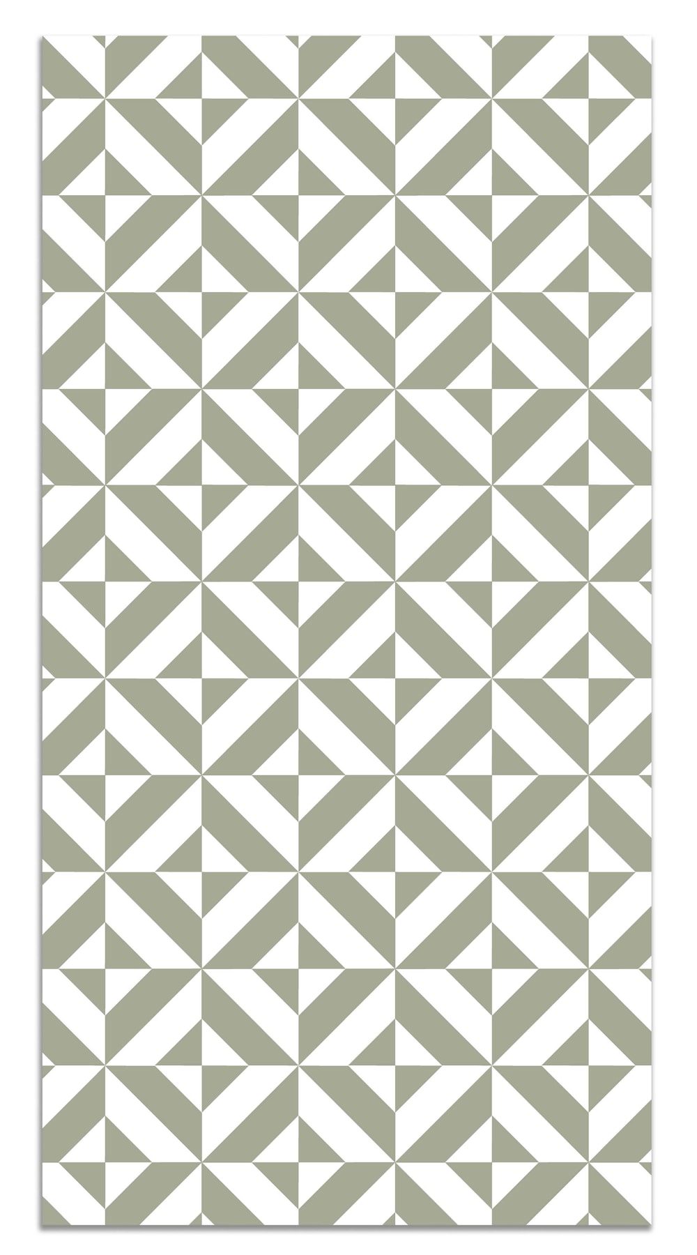 Tapis vinyle forme géométrique - verte