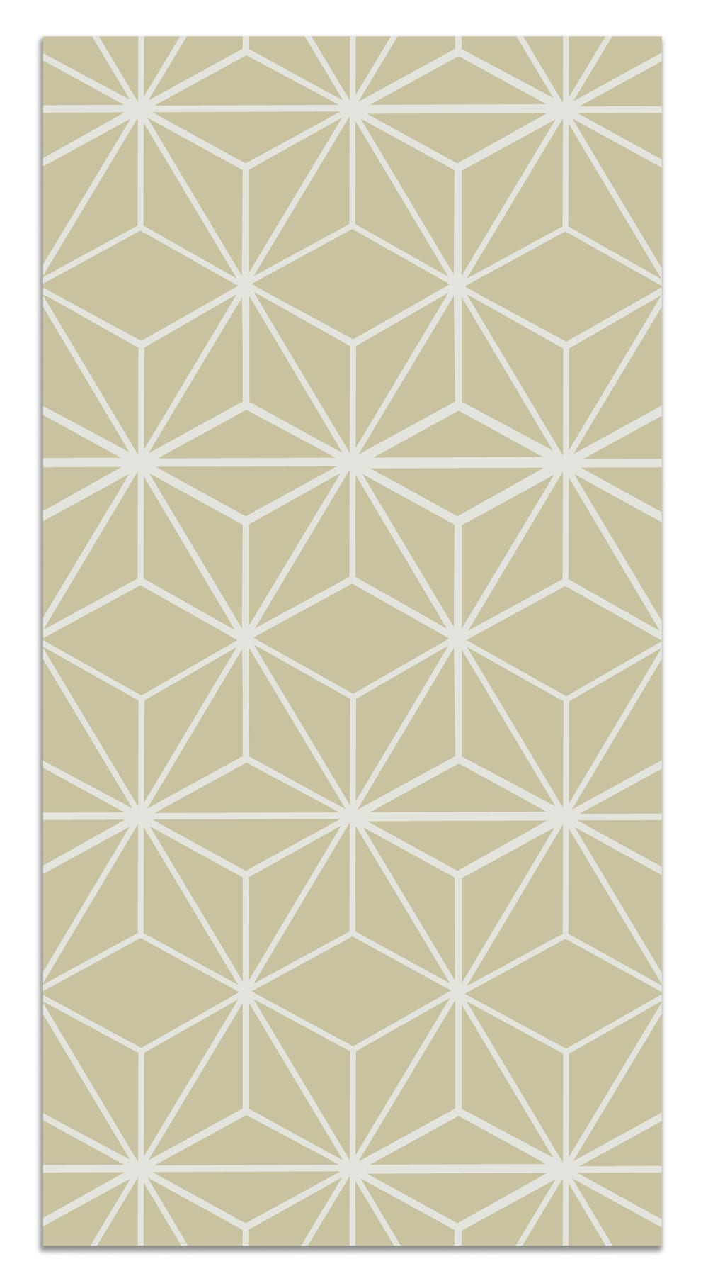 Alfombra vinílica líneas estrellas amarillo 200x200 cm