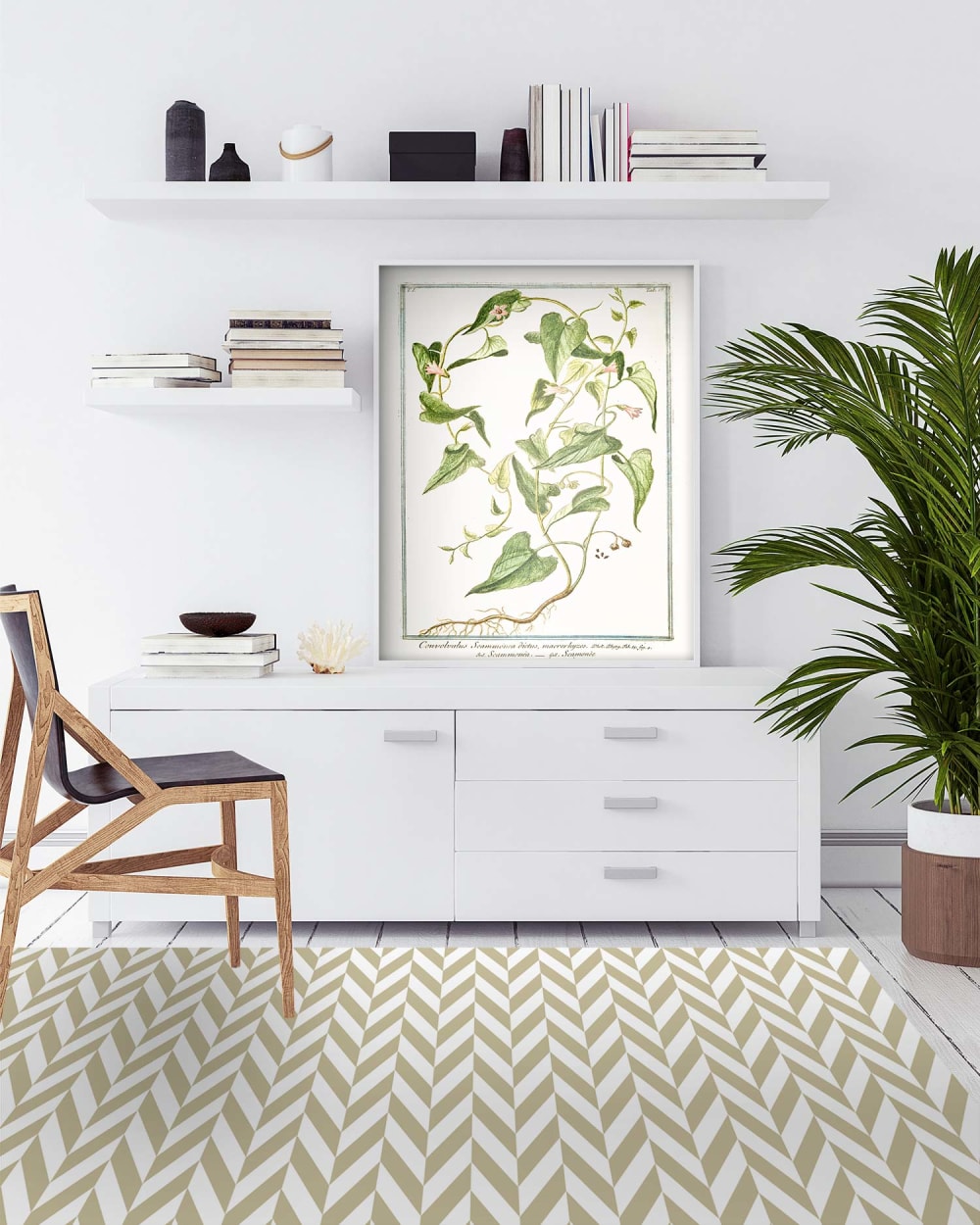 Tapis vinyle épis de blé vert pastel 120x160cm — vue 4