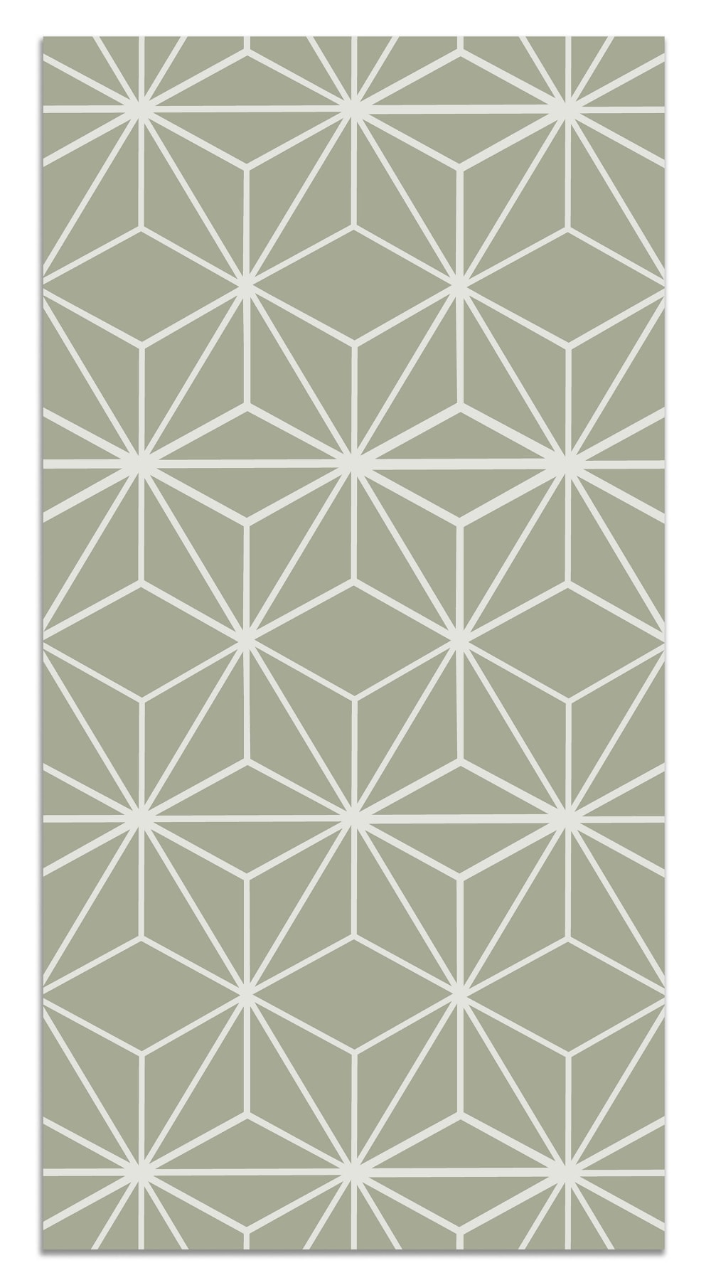 Tapis vinyle lignes d'étoiles - vertes