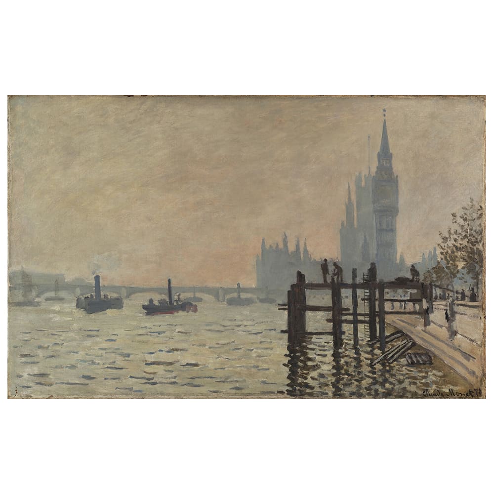 Tableau la Tamise à Westminster Claude Monet 60x90cm
