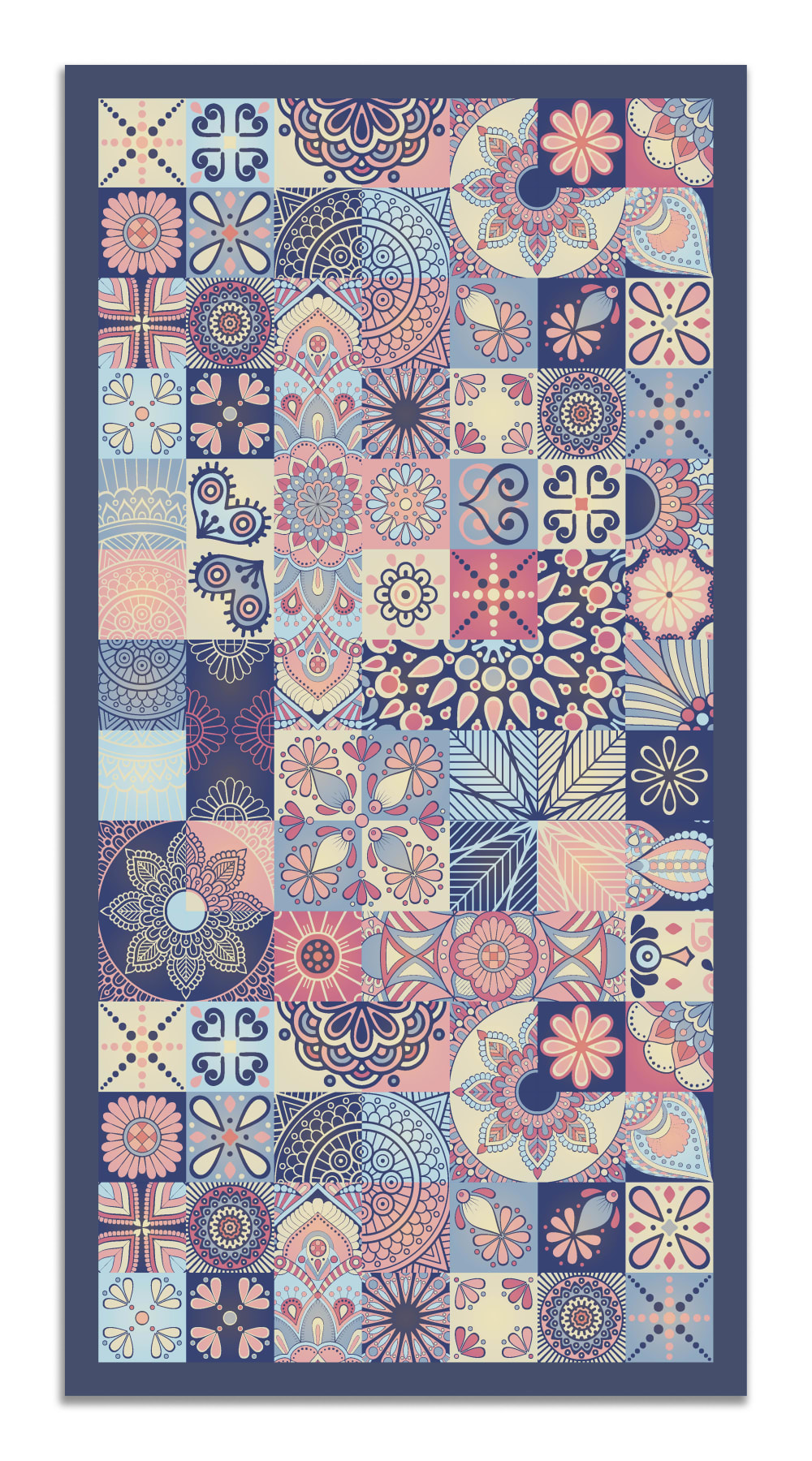 Alfombra vinílica hidráulica rosa 200x250 cm