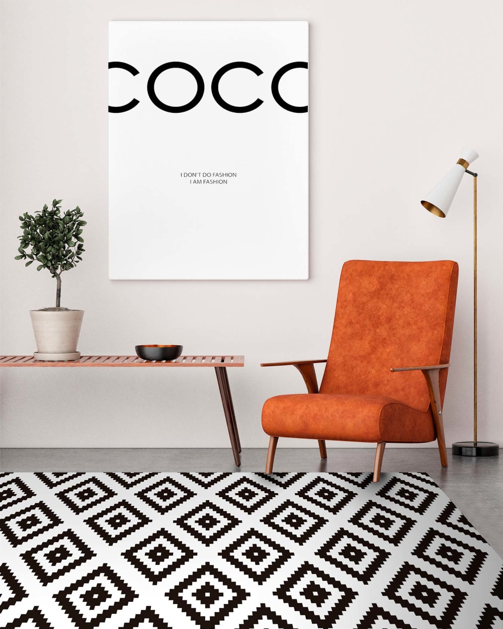 Tapis vinyle carrés noirs 200x250cm — vue 3