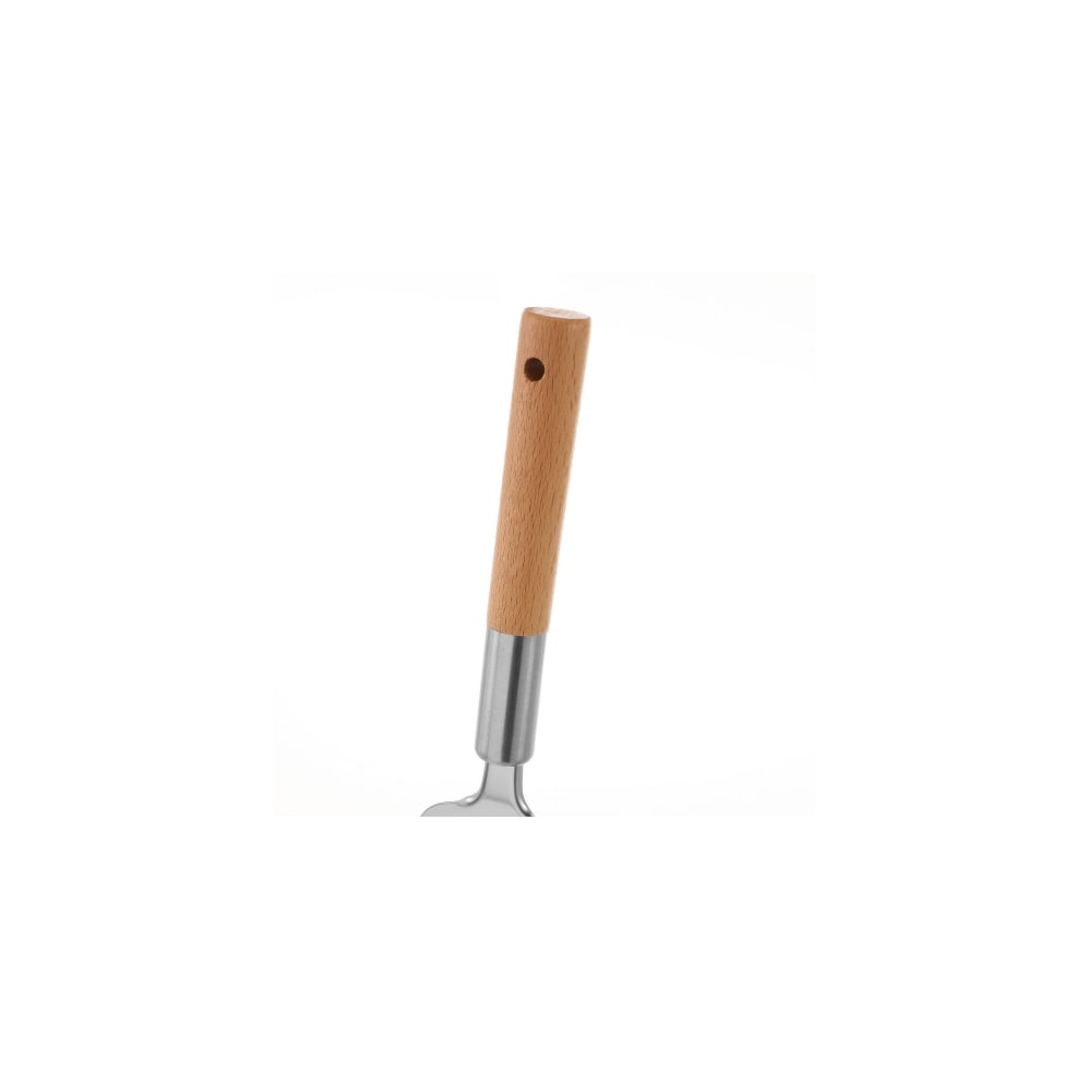 Spatule + roulette à pizza en bois hêtre et métal chromé - Maisons du Monde