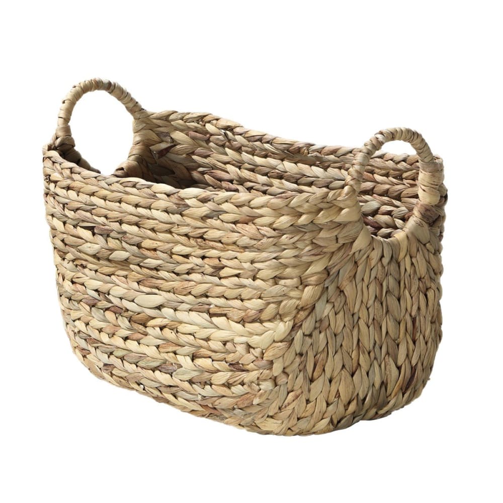Panier en jacinthe d'eau avec poignées - l36xp19xh22