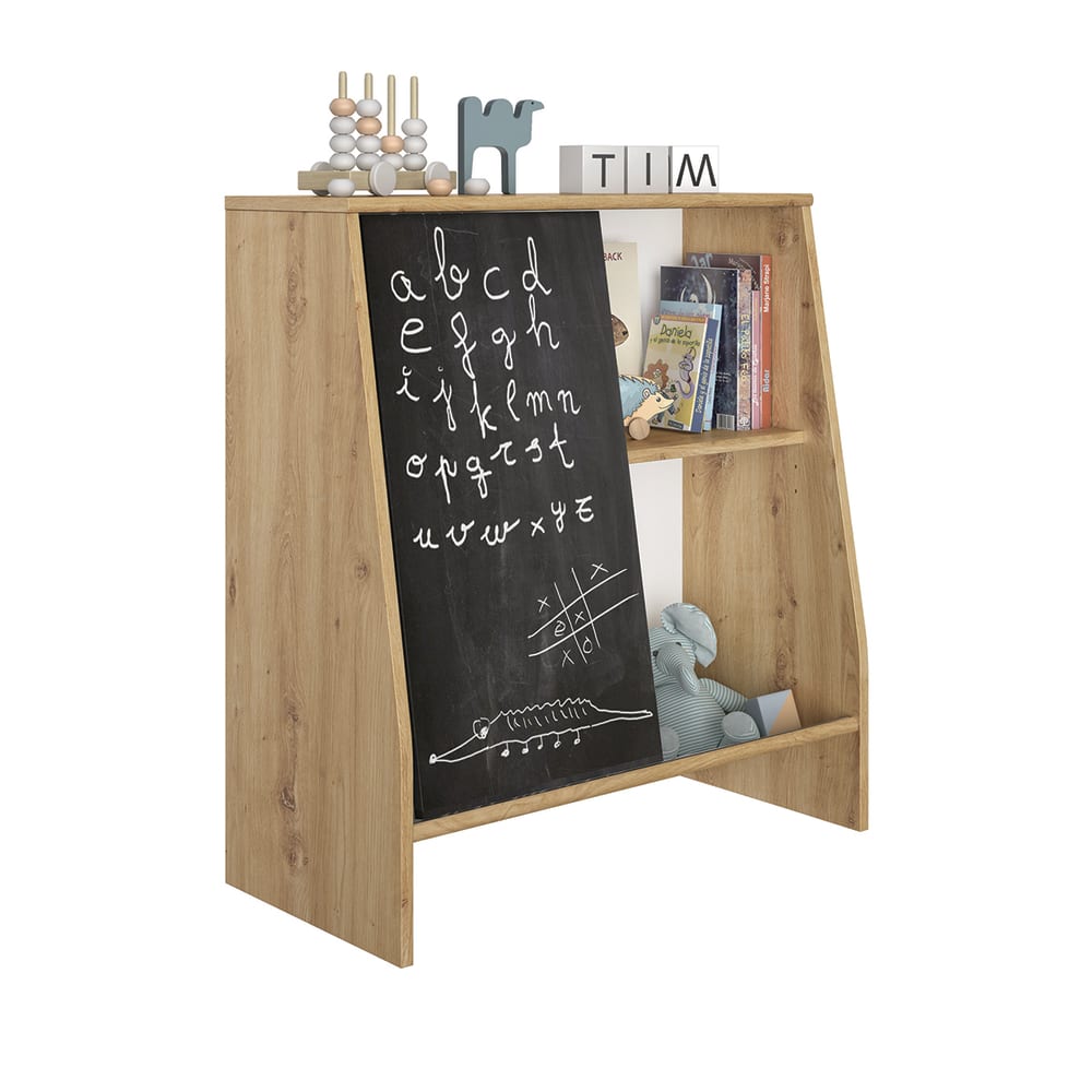 Rangement ludique 1 porte H81cm - Effet Bois clair (Galipette) - Image 1