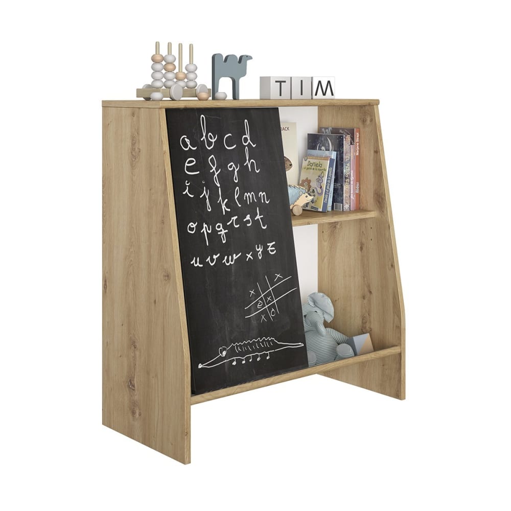 Rangement ludique 1 porte H81cm - Effet Bois clair (Galipette) - Image 2