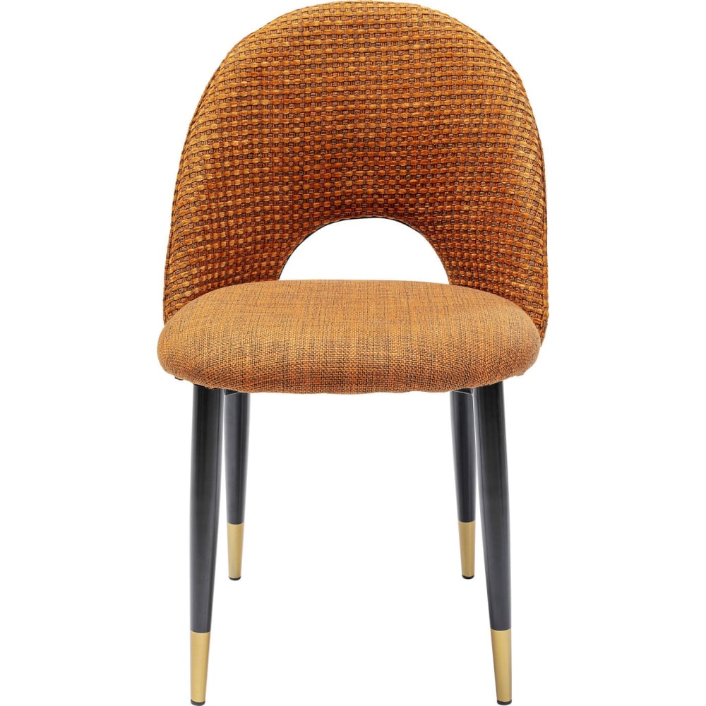 Chaise en tissu orange et acier — Beyit