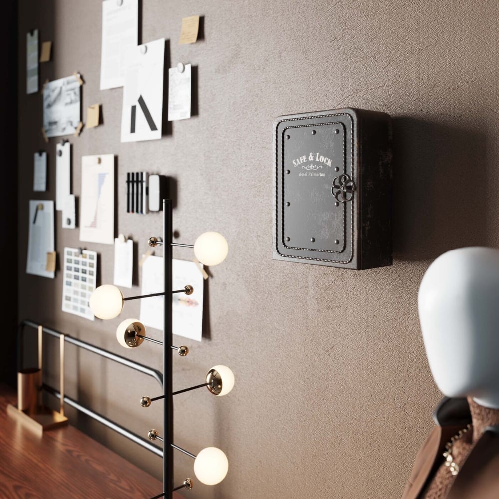 Armoire à clés 4 crochets en acier - Maisons du Monde