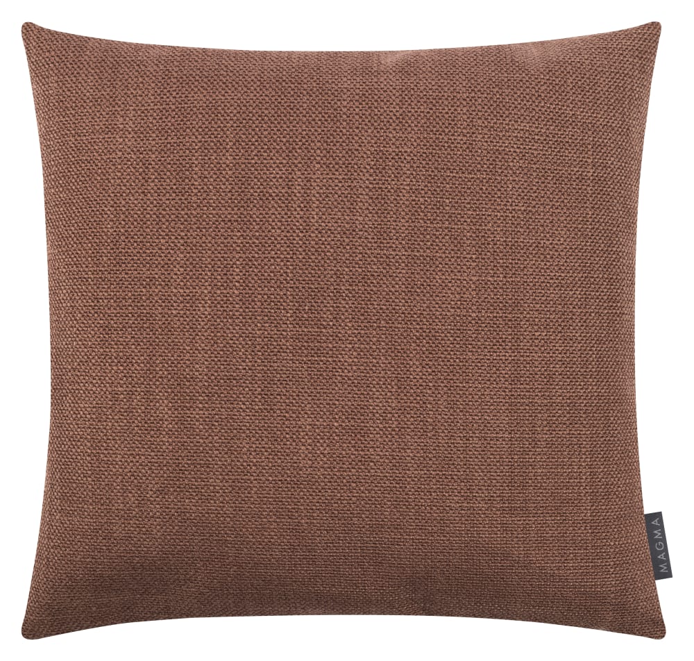 Housse de coussin jacquard uni brique 50x50