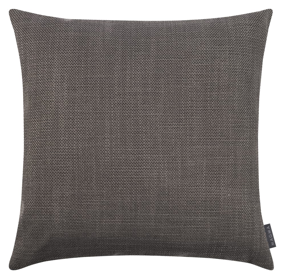 Housse de coussin jacquard uni taupe 60x60