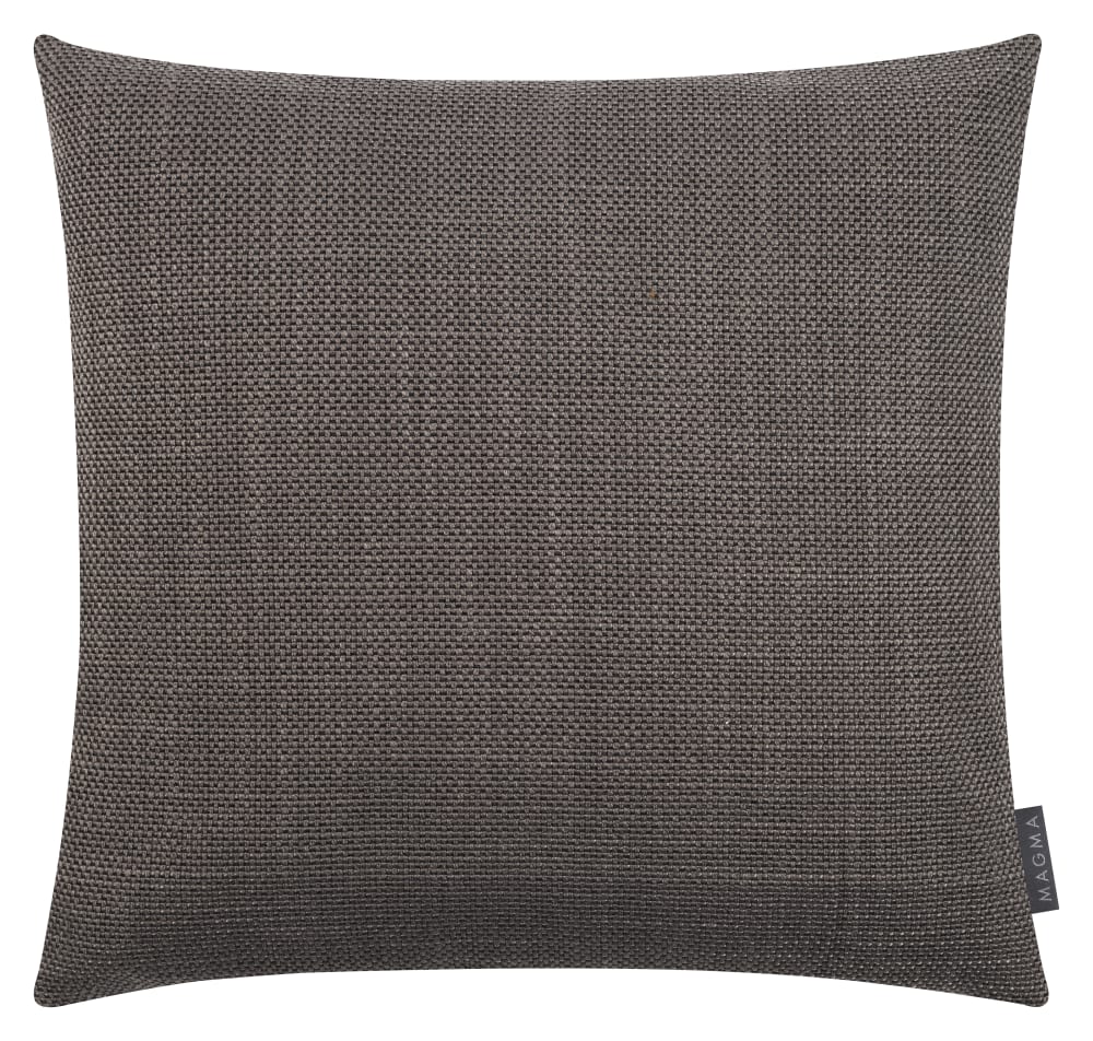 Housse de coussin jacquard uni taupe 50x50