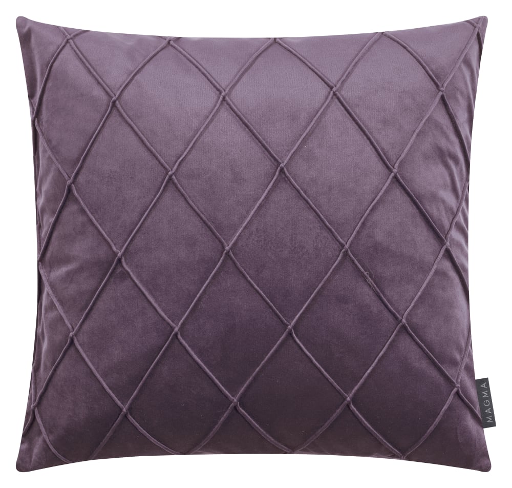 Housses de coussin velours relief pli cousu lilas 50x50-Lot de 2