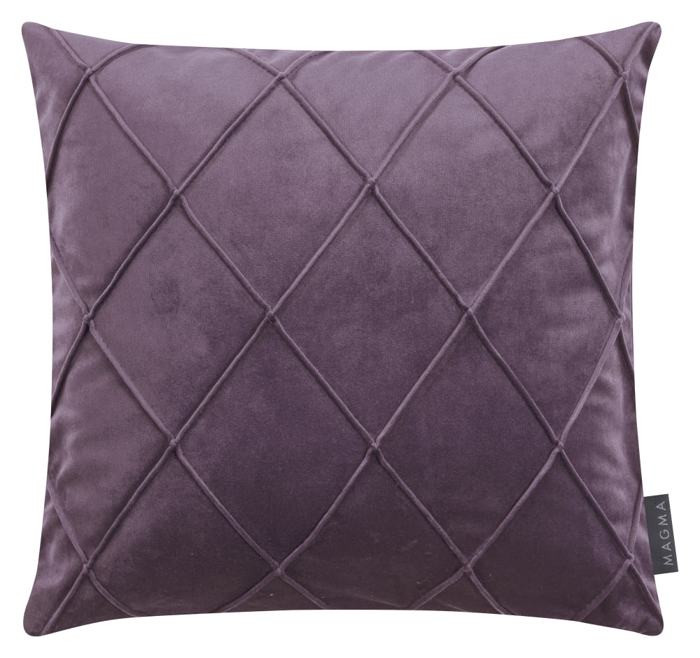 Housses de coussin velours relief pli cousu lilas 40x40-Lot de 2