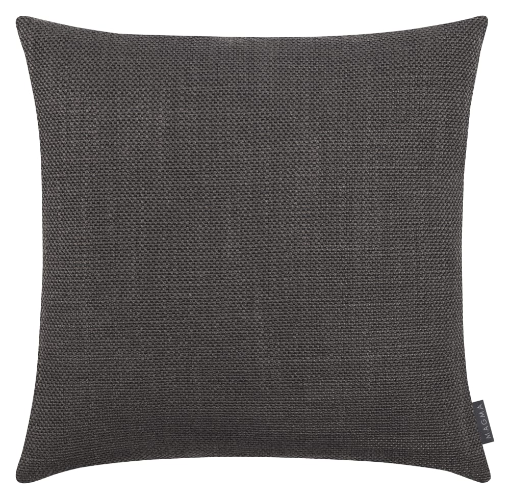 Housse de coussin jacquard uni anthracite 60x60
