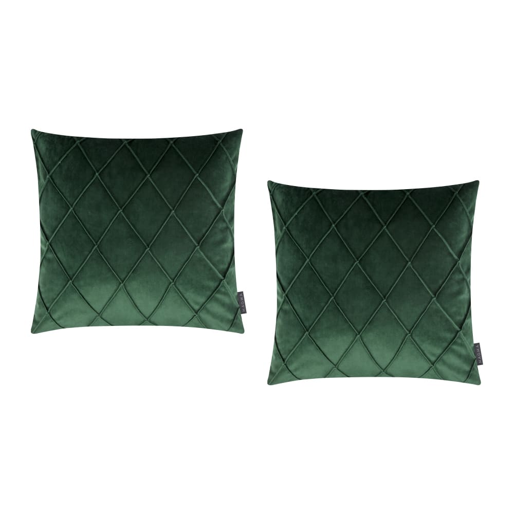 Housses de coussin velours relief pli cousu vert 50x50-lot de 2 Housses de coussin velours relief pli cousu vert 50x50-lot de 2